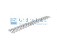 Решетка водоприемная Gidrolica Standart РВ -10.13,6.100 - штампованная стальная нержавеющая, кл. А15