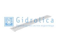 Решетка водоприемная Gidrolica Standart РВ-10.13,6.100 - штампованная стальная оцинкованная с отверстиями для крепления, кл. А15