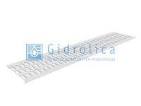 Решетка водоприемная Gidrolica Standart РВ -20.24.100 - штампованная стальная оцинкованная, кл. А15